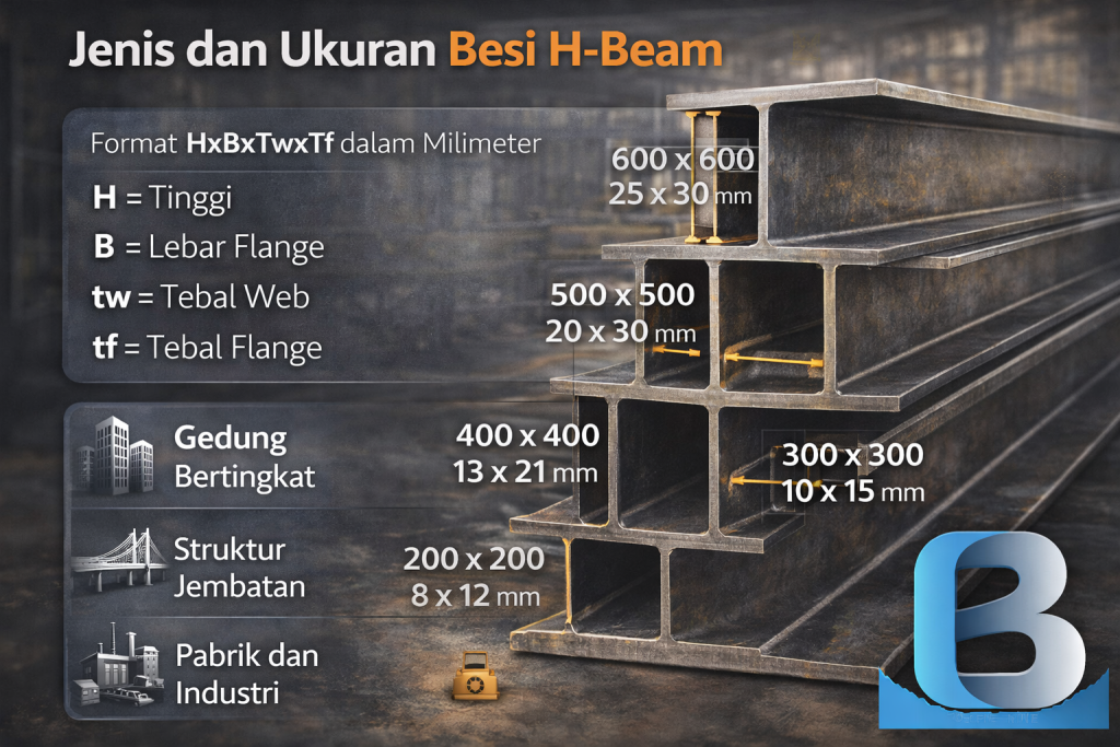 Jenis dan Ukuran Besi H-Beam. pipagalvanis.co.id