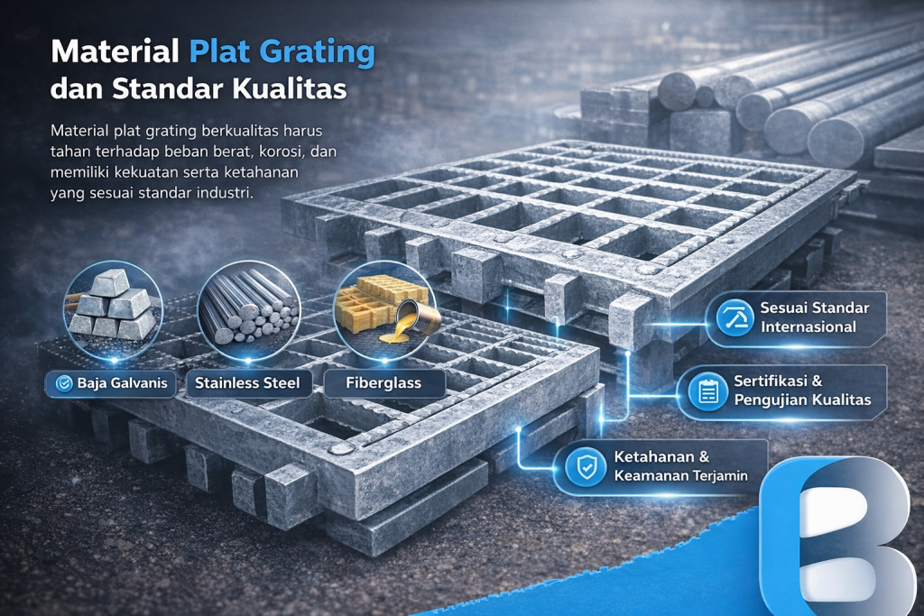 Material Plat Grating dan Standar Kualitas. pipagalvanis.co.id