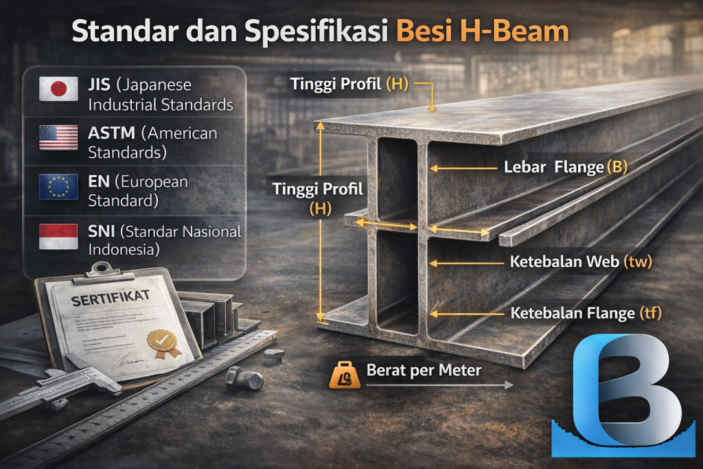 Standar dan Spesifikasi Besi H-Beam.pipagalvanis.co.id